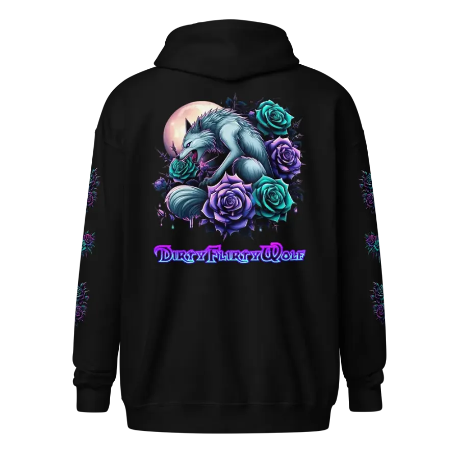 Mystical Wolf Protector Fantasy Zippered Hoodie product image (1)