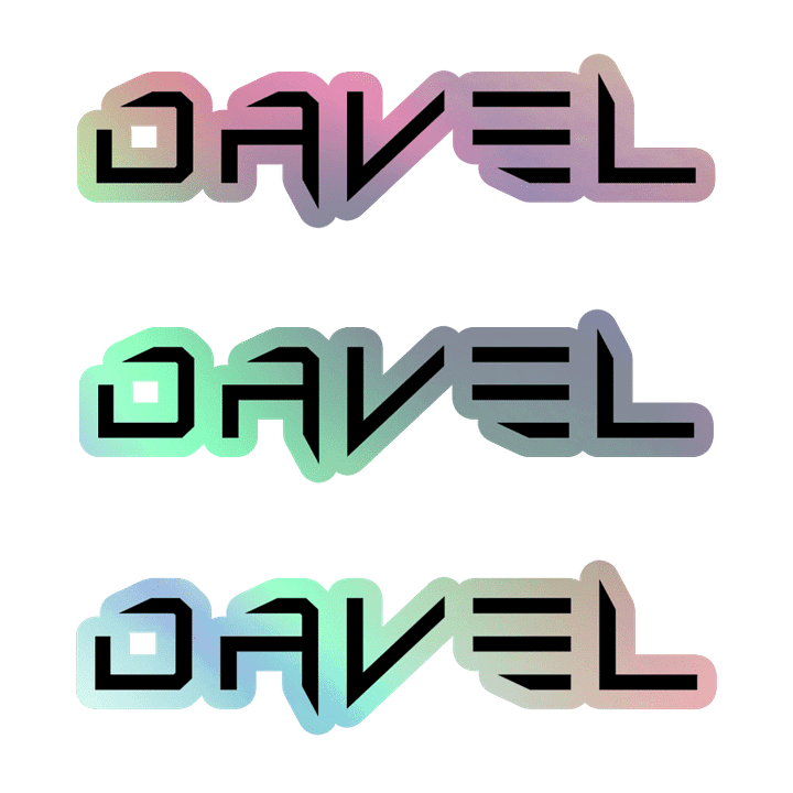 3X DAVEL LOGO Holographic Sticker Set product image (2)