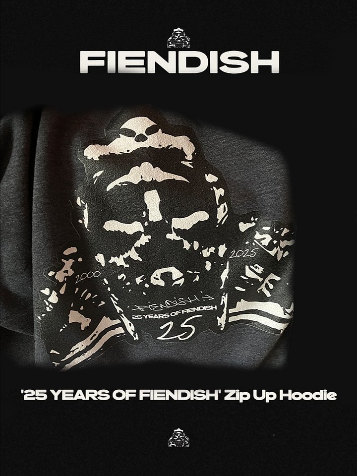 FIENDISH '25 YEARS OF FIENDISH' Zip Up Hoodie product image (2)