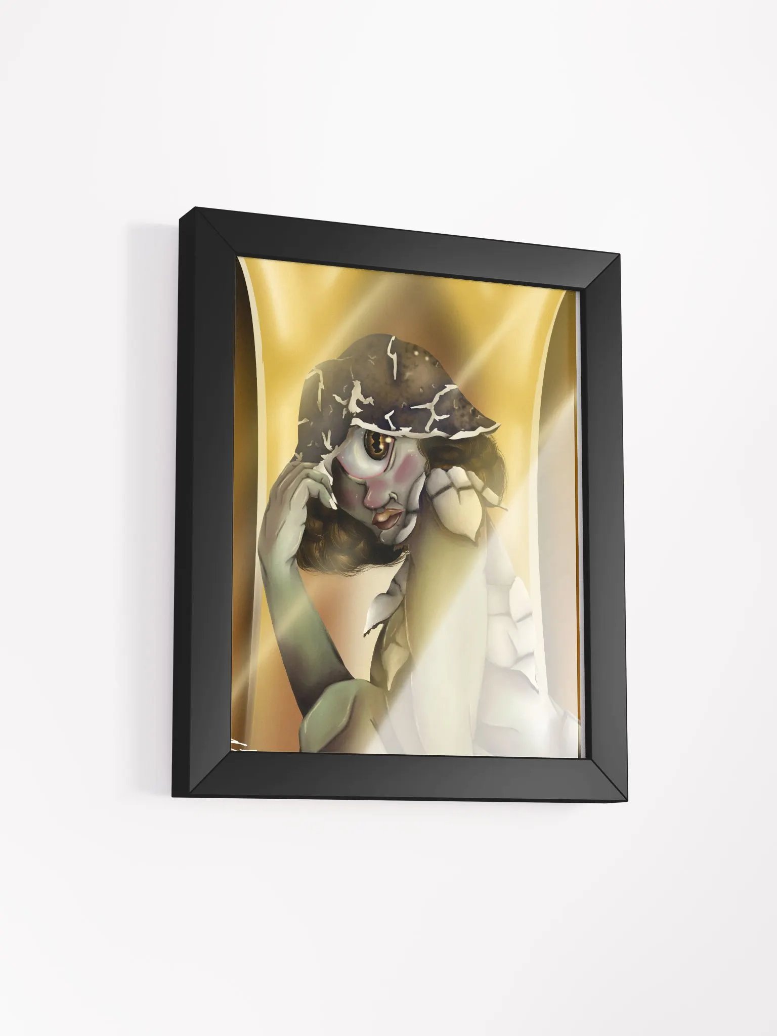 Framed Collared Earthstar Fungirl Print product image (3)
