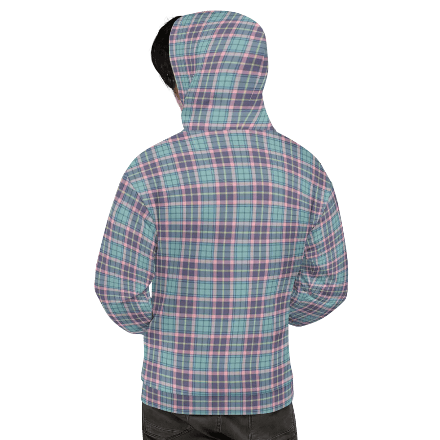 Light Green, Purple, and Pink Plaid Hoodie product image (9)