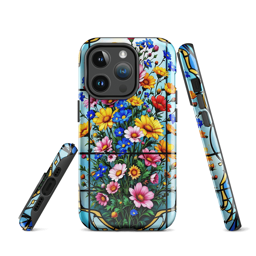 Floral Fantasy Stained Glass iPhone® MagSafe® iPhone Case product image (1)