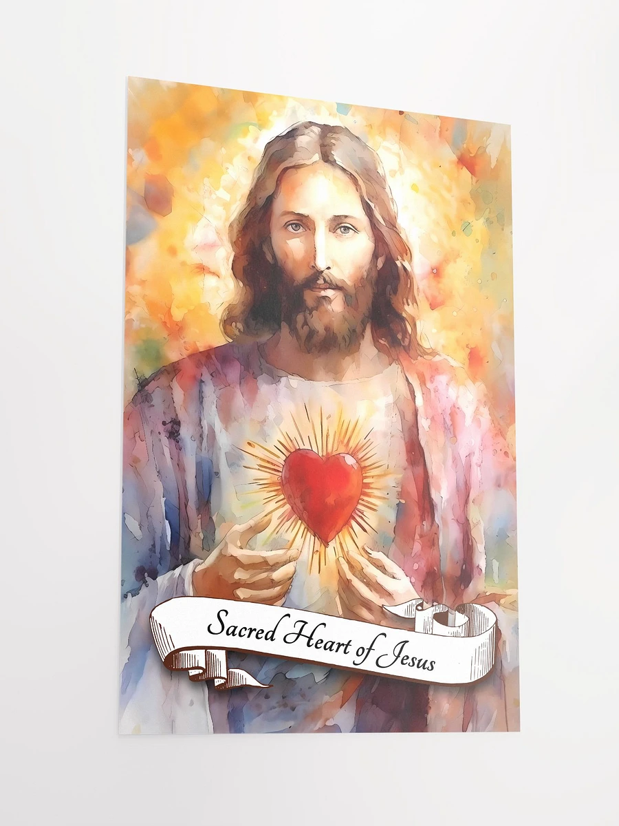 The Sacred Heart Of Jesus Symbol Of Divine Love And Mercy Catholic Religious Matte Poster product image (4)