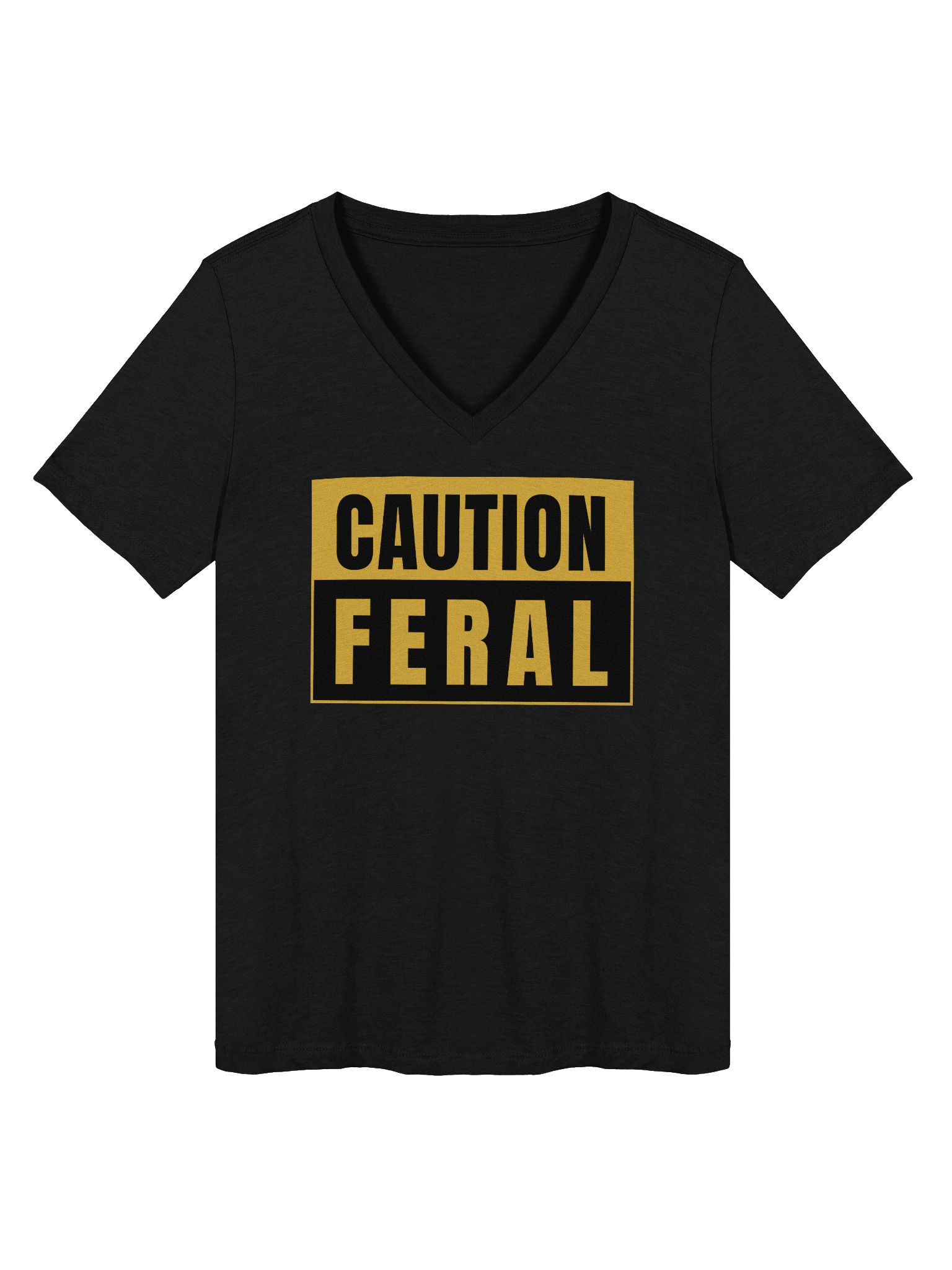 Caution Feral V-Neck Tee product image (2)