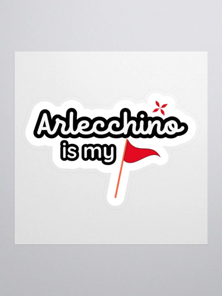 Arlecchino's Red Flag Kiss Cut Stickers product image (1)