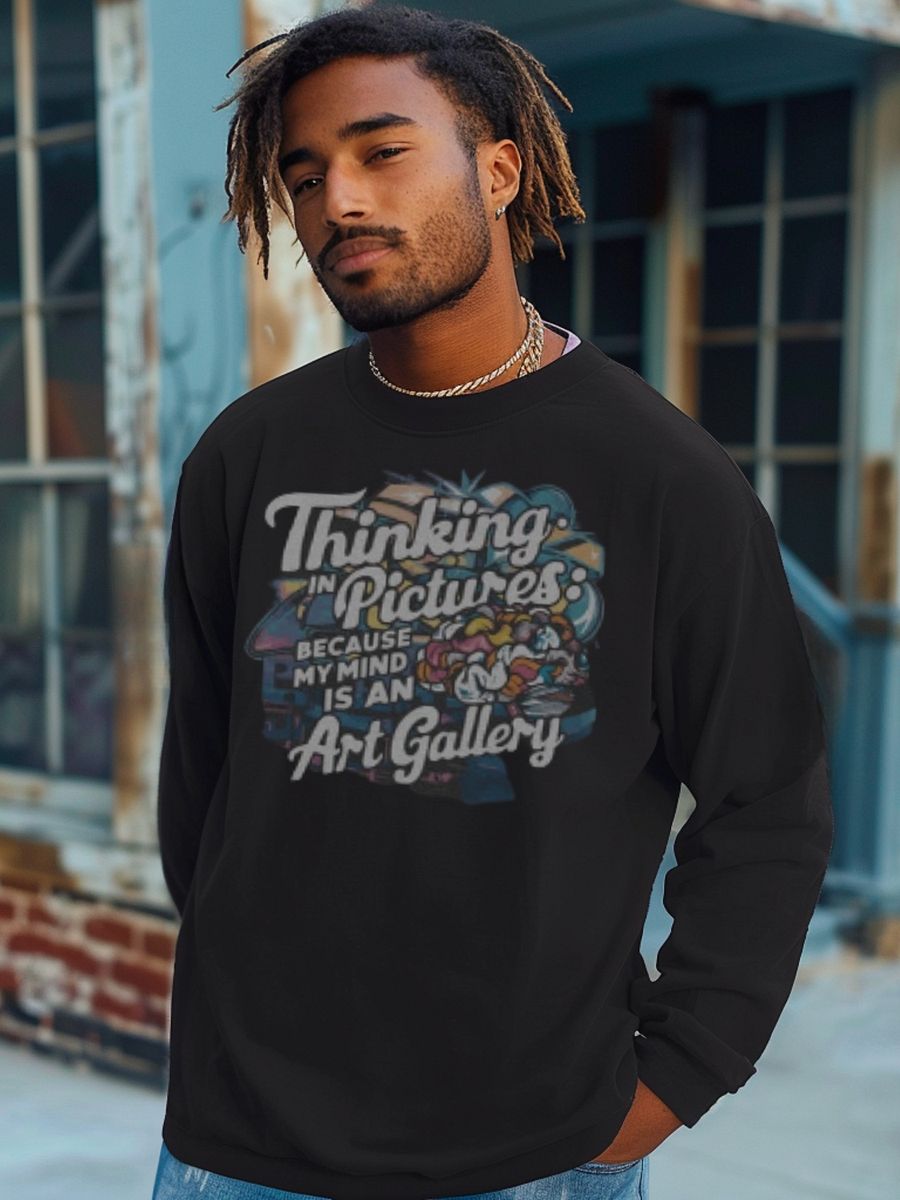 Thinking in Pictures Because My Mind is An Art Gallery Long Sleeve product image (2)