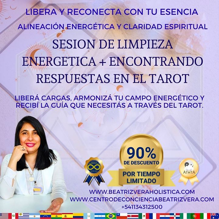 SESION DE LIMPIEZA ENERGETICA + ENCONTRANDO RESPUESTAS EN EL TAROT product image (1)