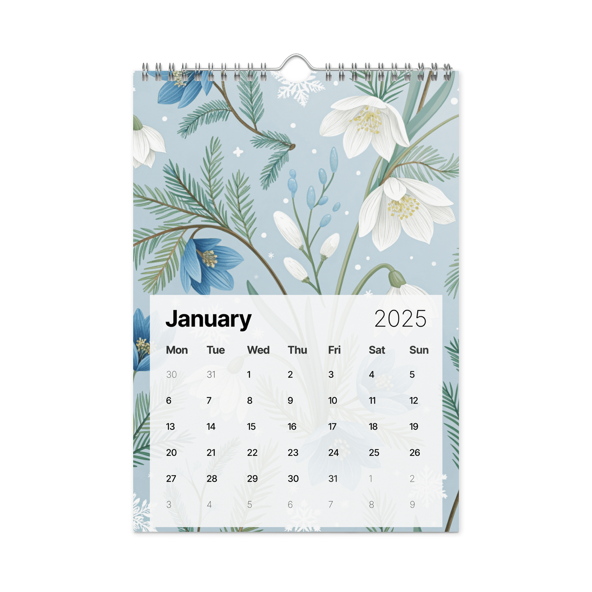 SEAMLESS FLORAL PATTERN WALL CALENDAR 2026 product image (6)