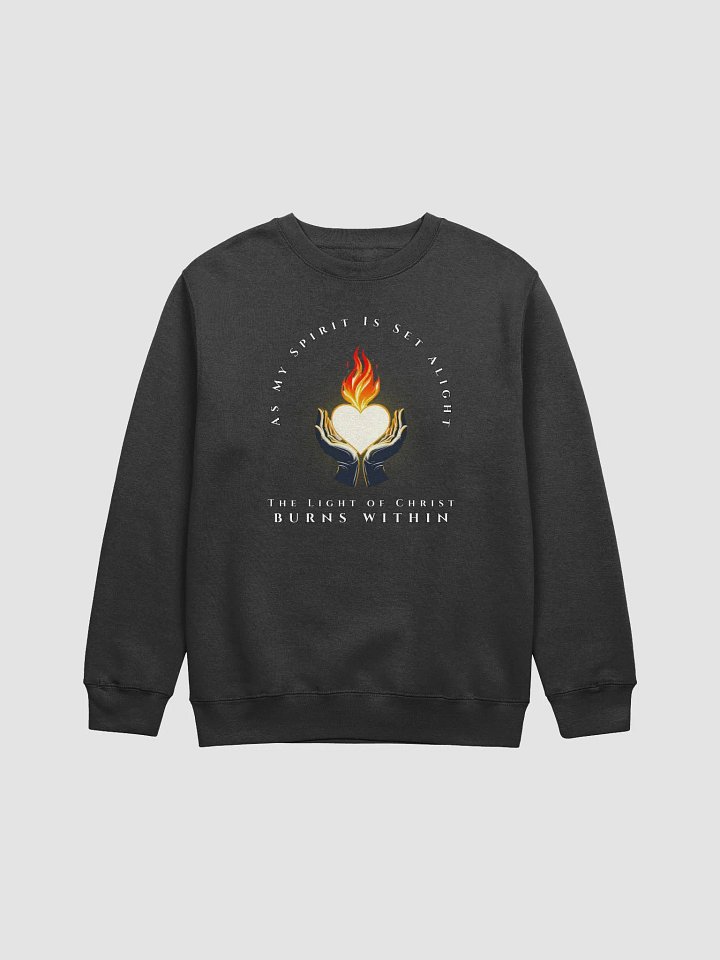 Spirit Set Alight Christian Premium Crewneck Sweatshirt | Luke 24:32 product image (1)