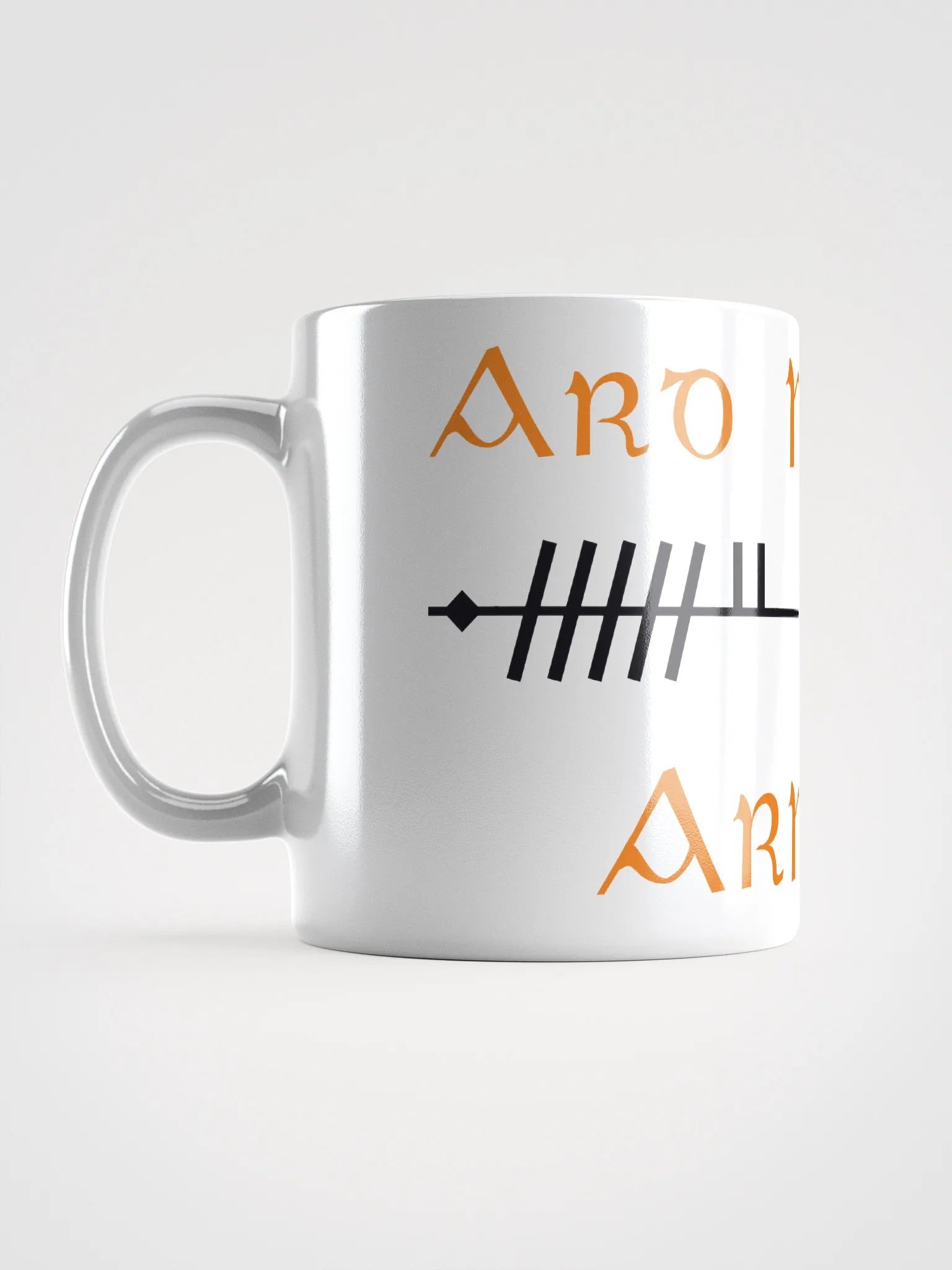 Ard Mhacha/Armagh Scholastic style Ogham White Glossy Mug product image (6)