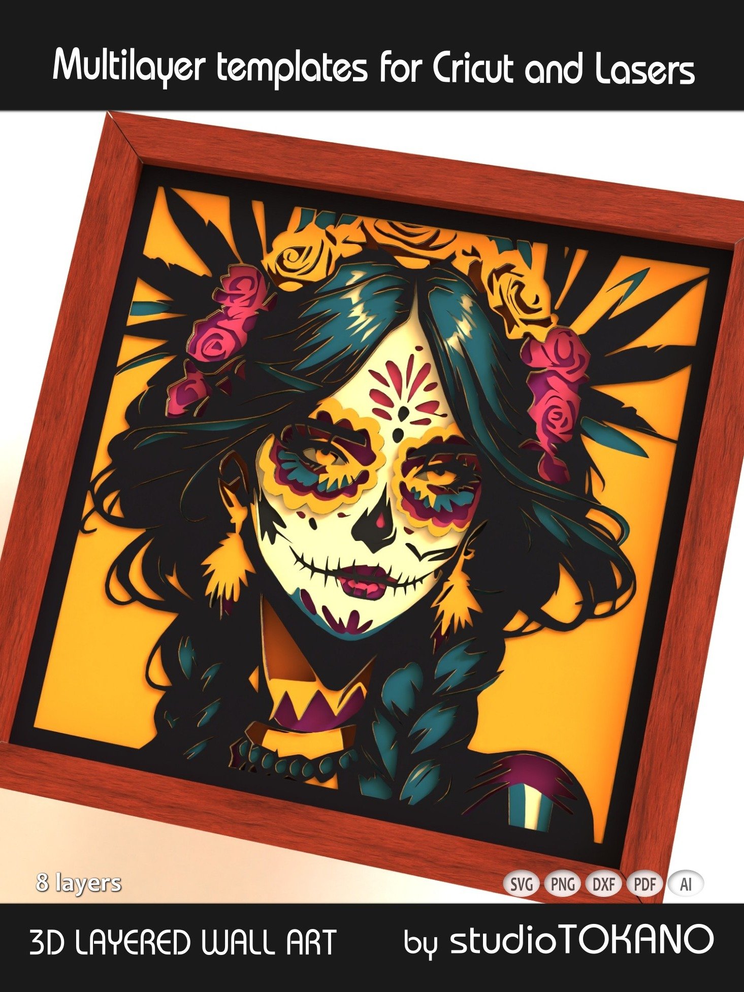 Mexican Girl 3D Shadowbox art product image (2)