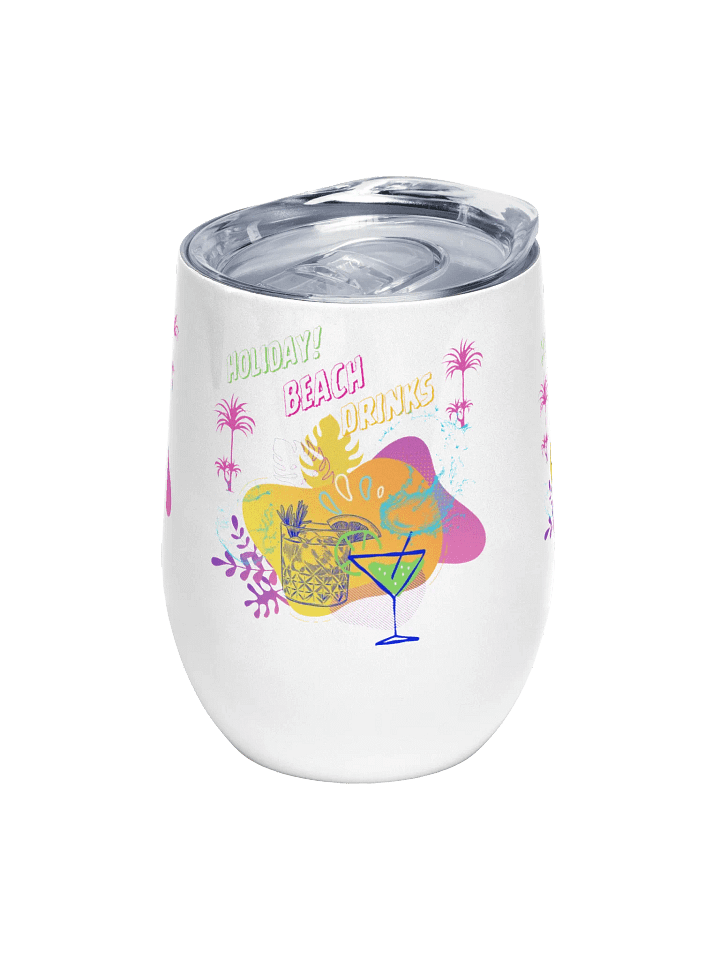 Tropical Vibes Wine Tumbler gift for sons daughters dads friends colleagues product image (1)