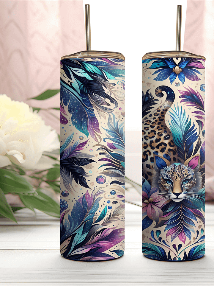 Colorful Floral Leopard Print Dreams Stainless Steel Tumbler product image (1)