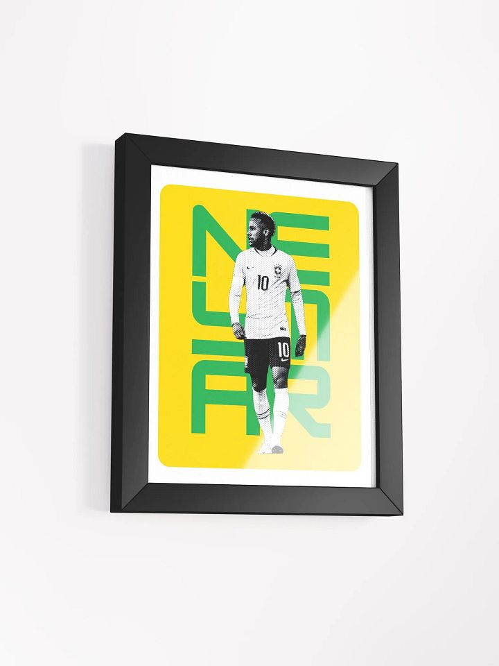 Neymar BW Brazil Name Art Framed Print product image (2)