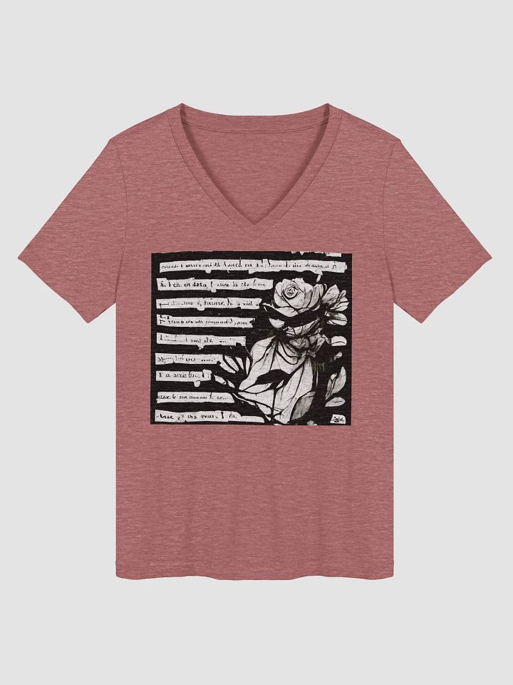 Monochrome Rose V-Neck Tee product image (1)