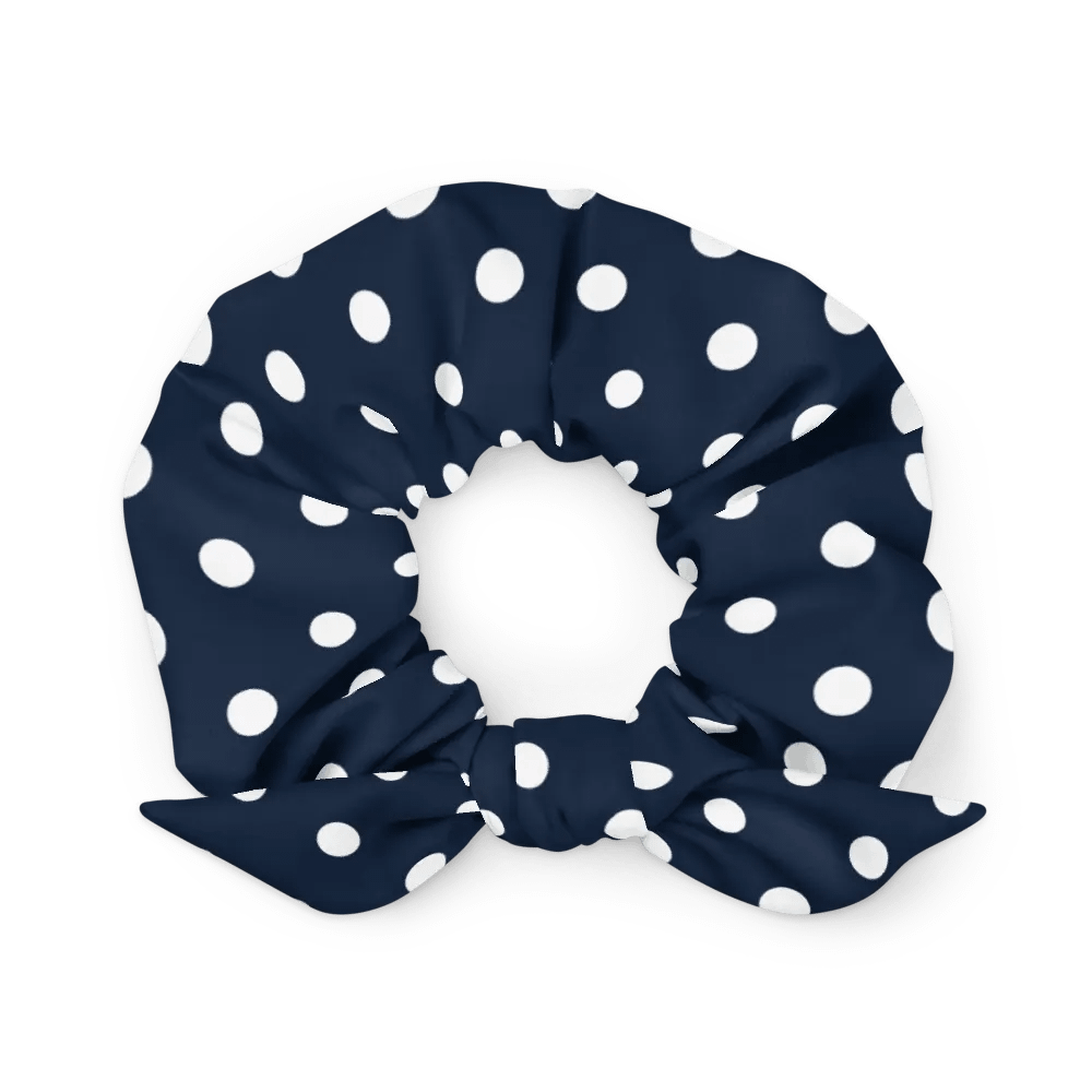 Navy Polka Dot Dream All-Over Print Scrunchie product image (1)