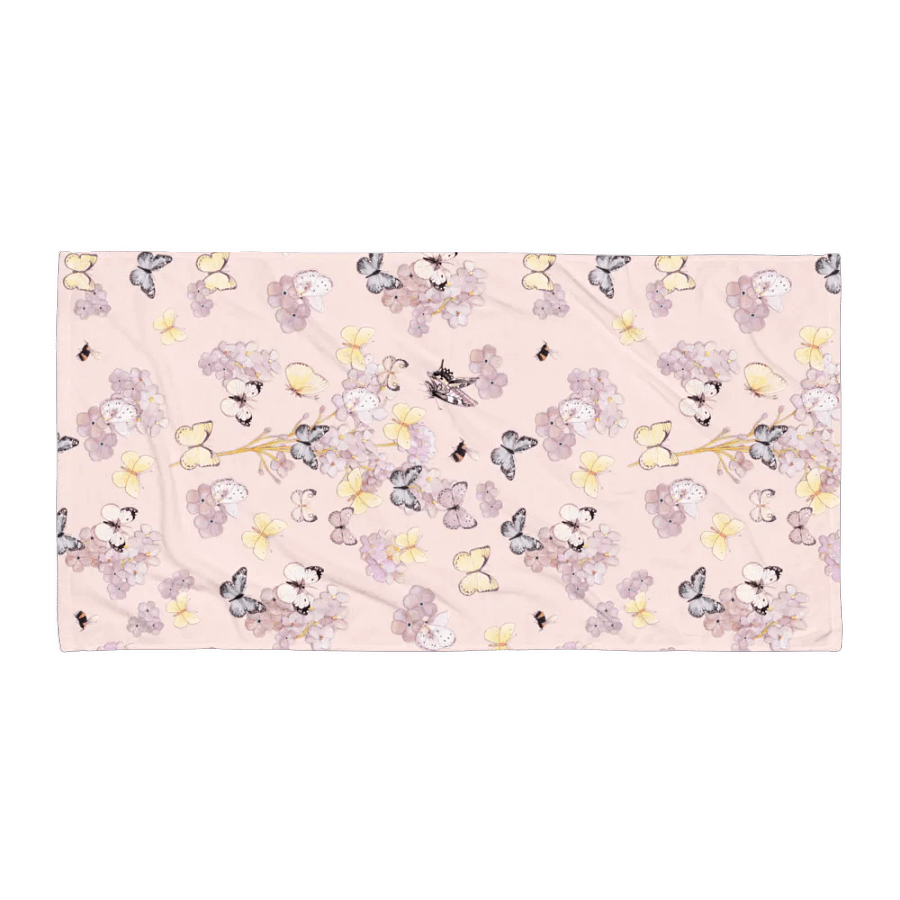 BUTTERFLY GARDEN SOFT PINK TOWEL - Handtuch mit Schmetterlingen product image (2)