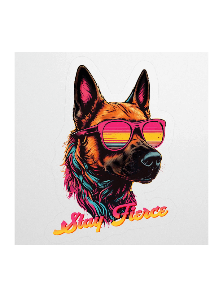 Stay Fierce Belgian Malinois K9 Sticker product image (1)