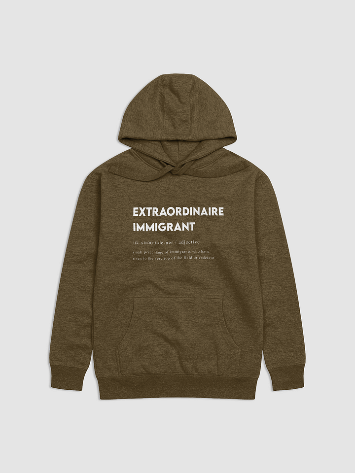 EXTRAORDINAIRE IMMIGRANT HOODIE BROWN product image (1)