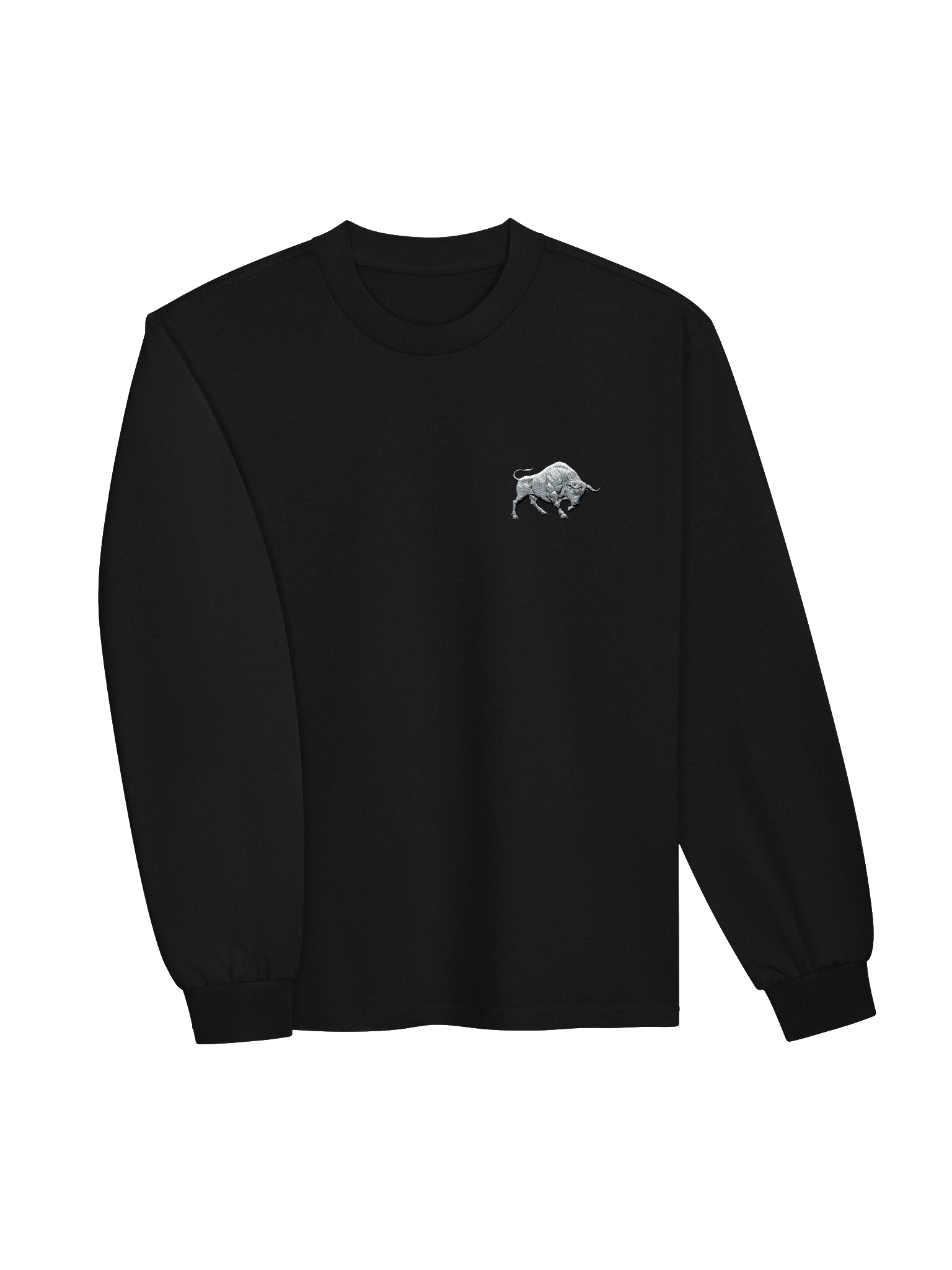 The Great Silver Bull Embroidered Long Sleeve T-Shirt product image (3)