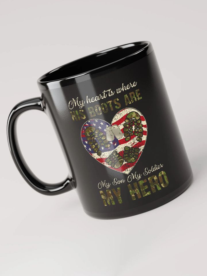 My Heart is Where His Boots Are - Black Mug product image (1)