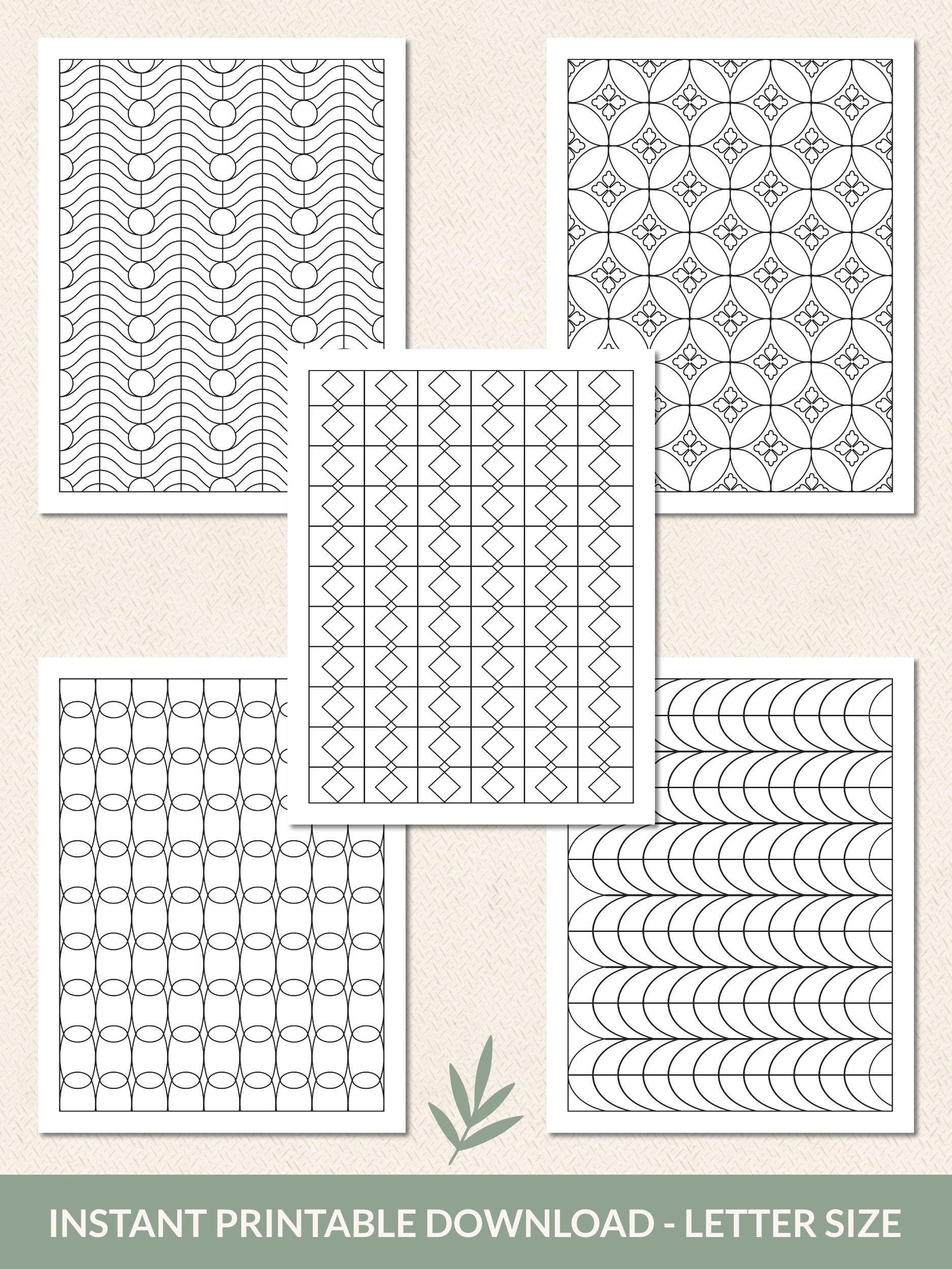 Geometric Patterns Coloring Pages Volume 1 – Printable Set of 20 product image (2)