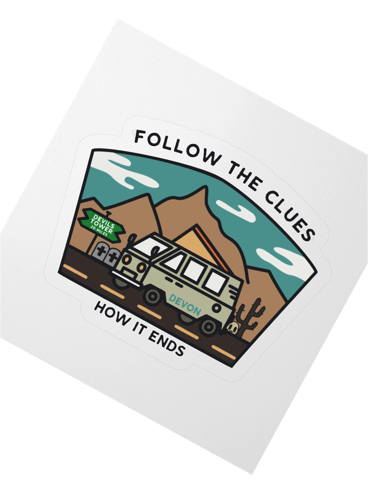 FOLLOW THE CLUES, Devon Sticker product image (2)