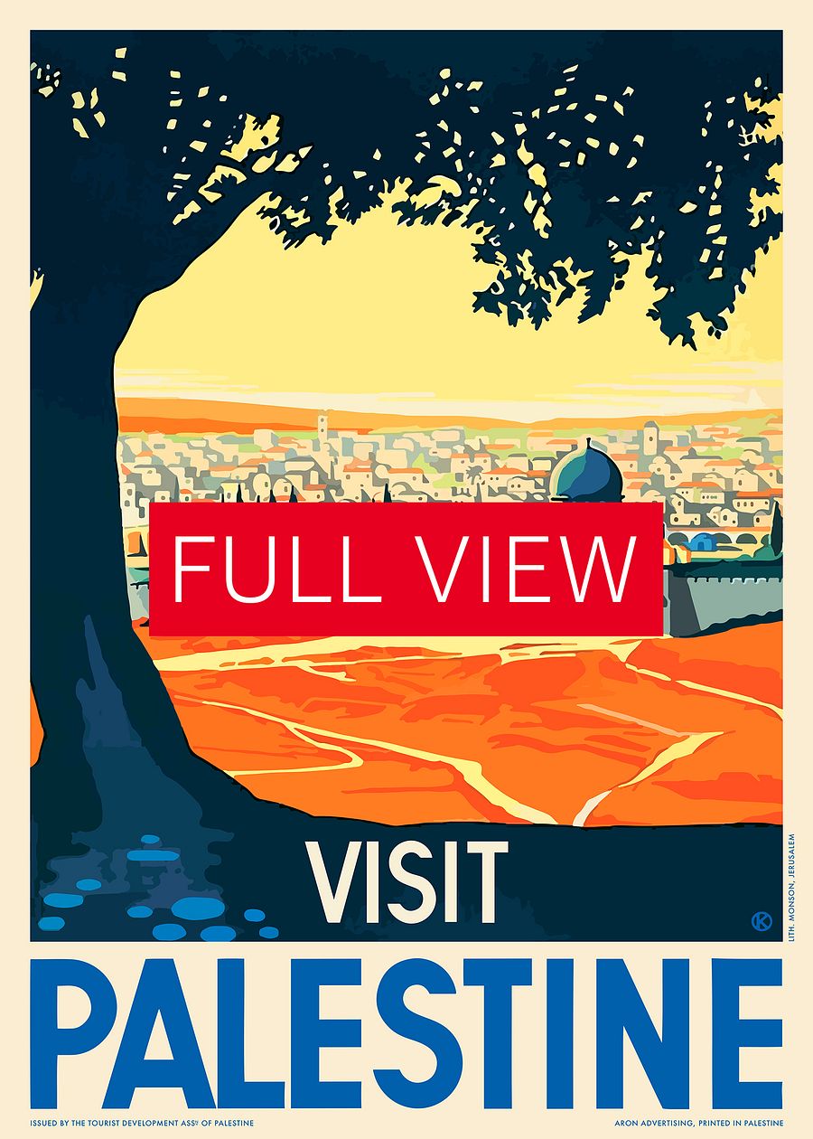 Visit Palestine, 1930s — retro travel poster (21x30 cm) product image (5)