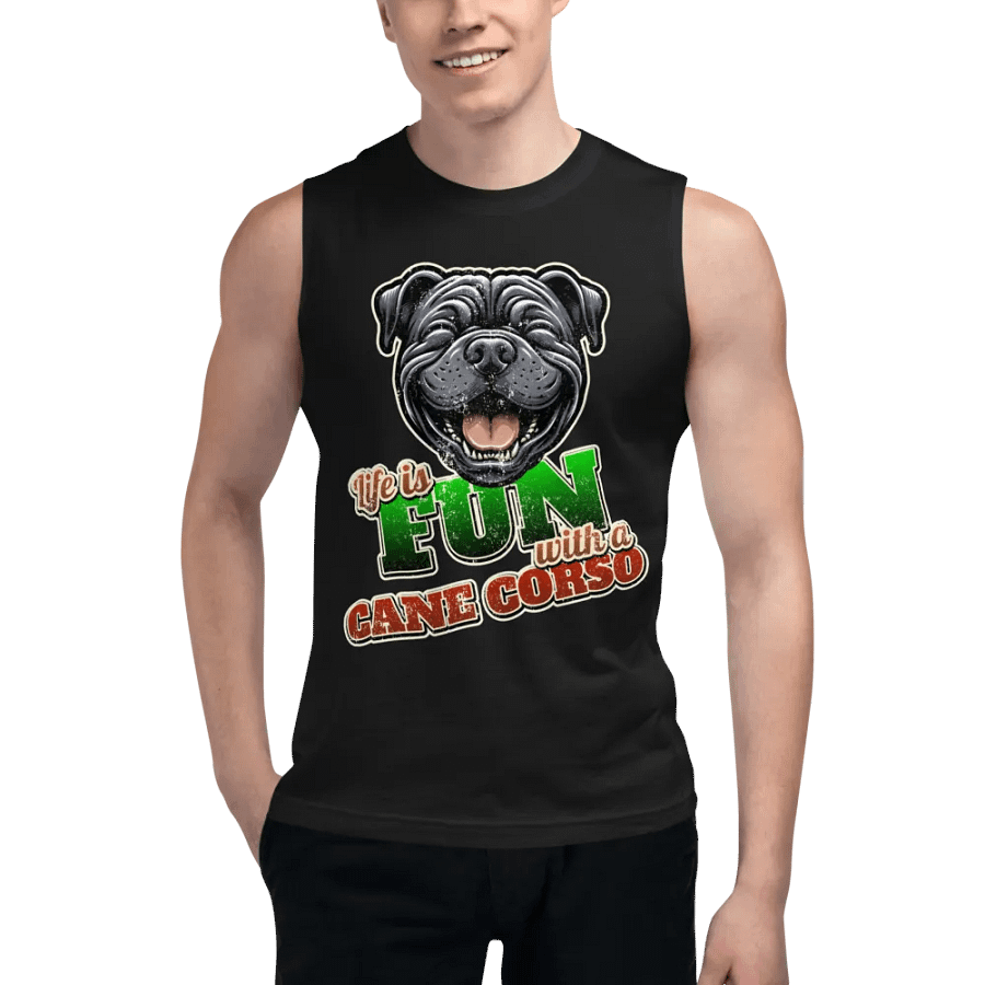 Fun-loving Cane Corso Muscle Tank product image (6)
