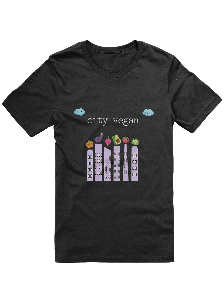 “City Vegan” Unisex Black T-Shirt product image (1)