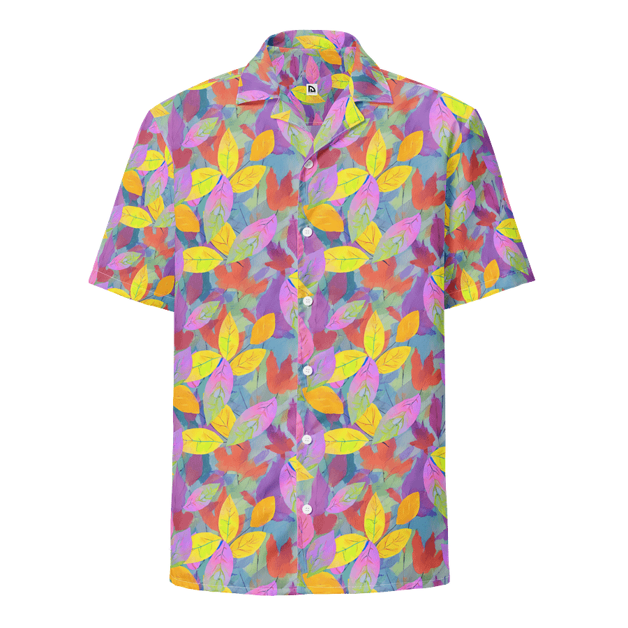 Yellow Pink Leaves Hawaiian Shirt product image (1)
