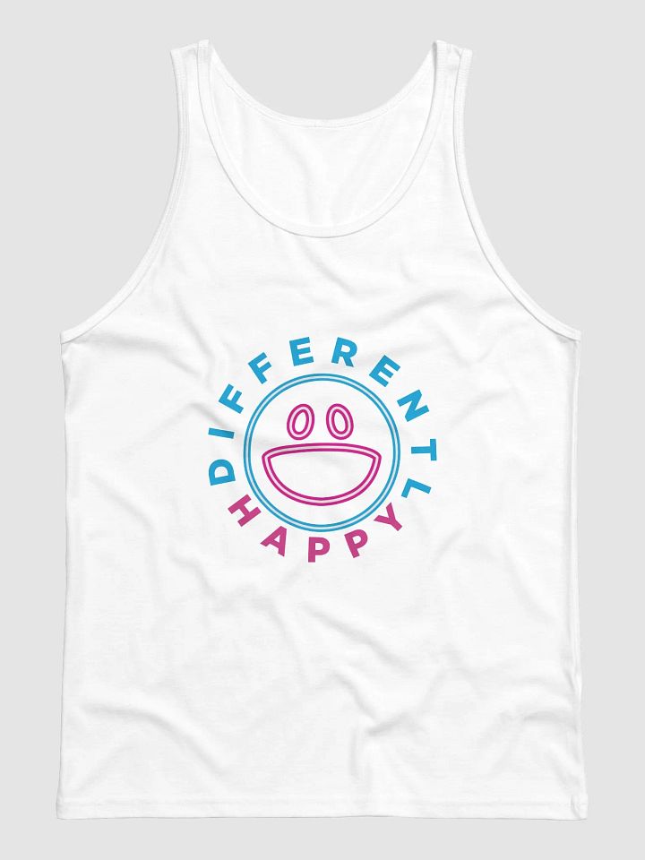 Differently Happy white tank top product image (1)