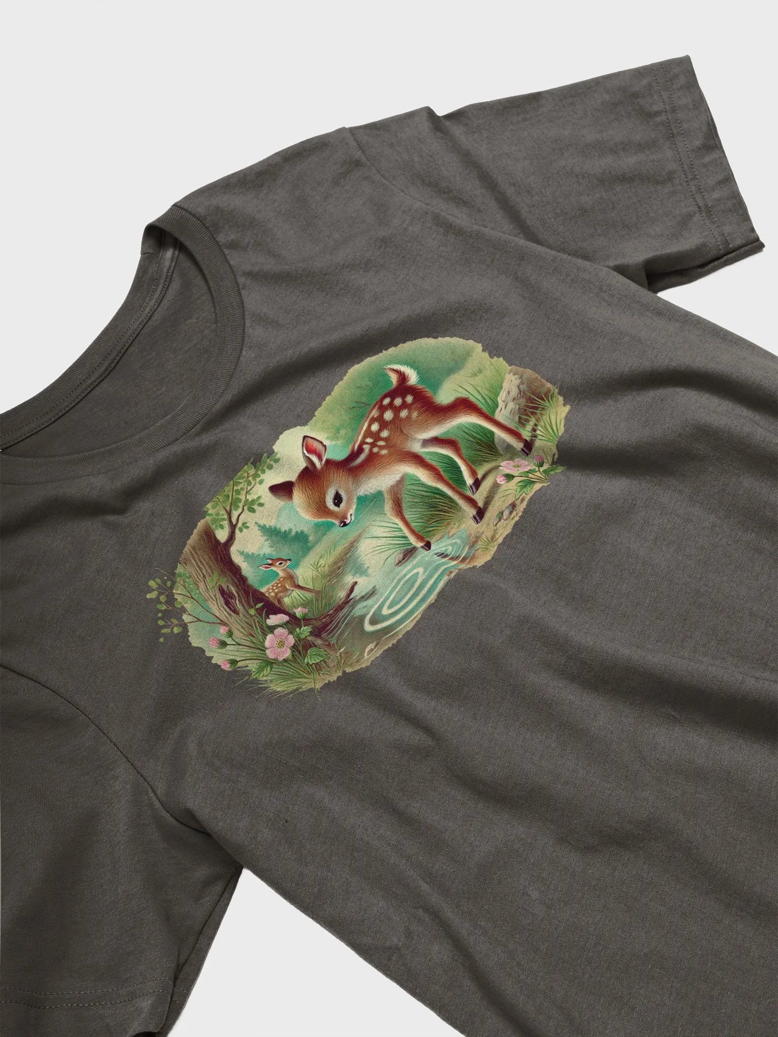 Peaceful Fawn Meadow Pond Supersoft T-Shirt product image (1)