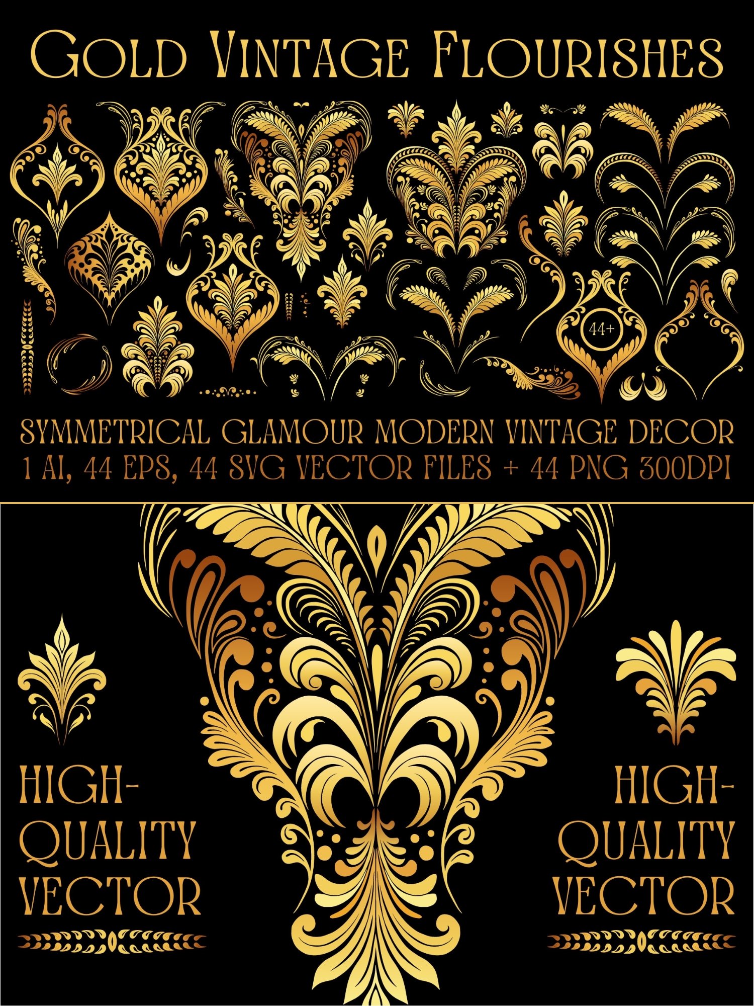 Gold Vintage Glamour Flourishes product image (1)