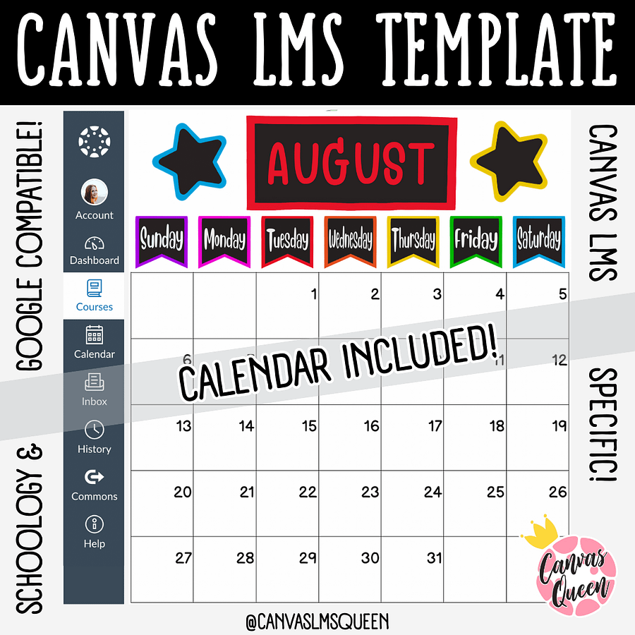 Canvas LMS Template - COURSE BUNDLE - Multicolored - 100% Customizable product image (10)