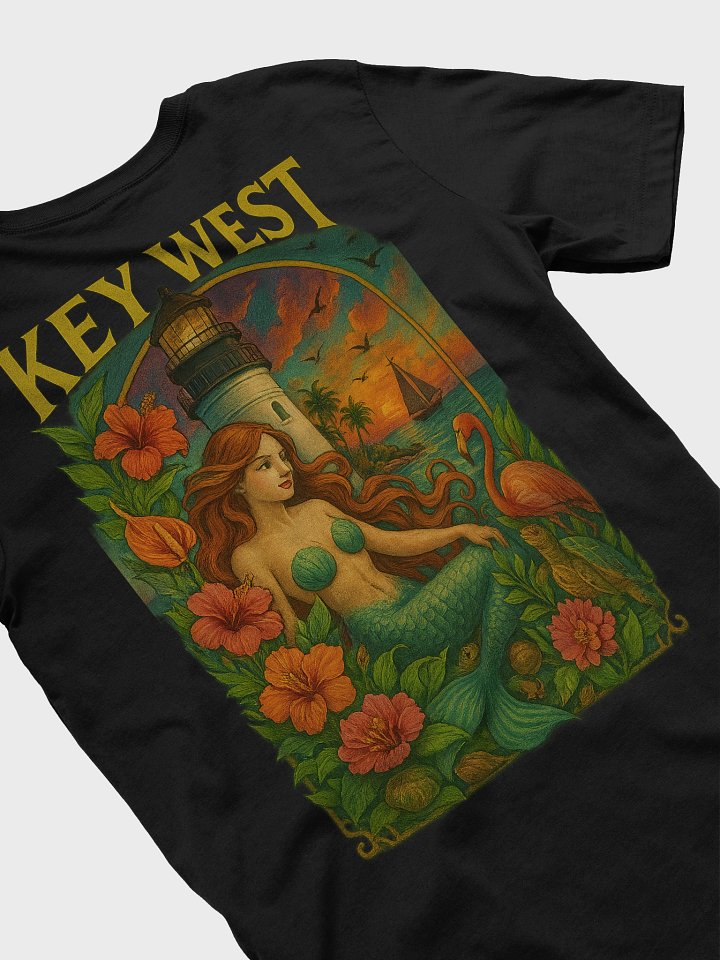 Key West Tropical T-Shirt Ultra Soft Tee with Mermaid and Lighthouse product image (1)
