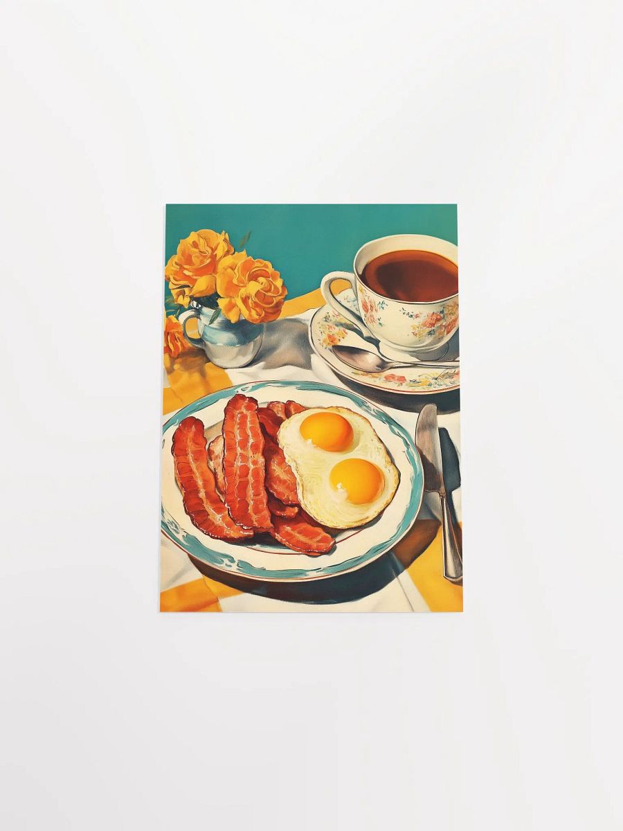 Bacon and Eggs Retro Poster - Nostalgic Classic Breakfast Print product image (4)