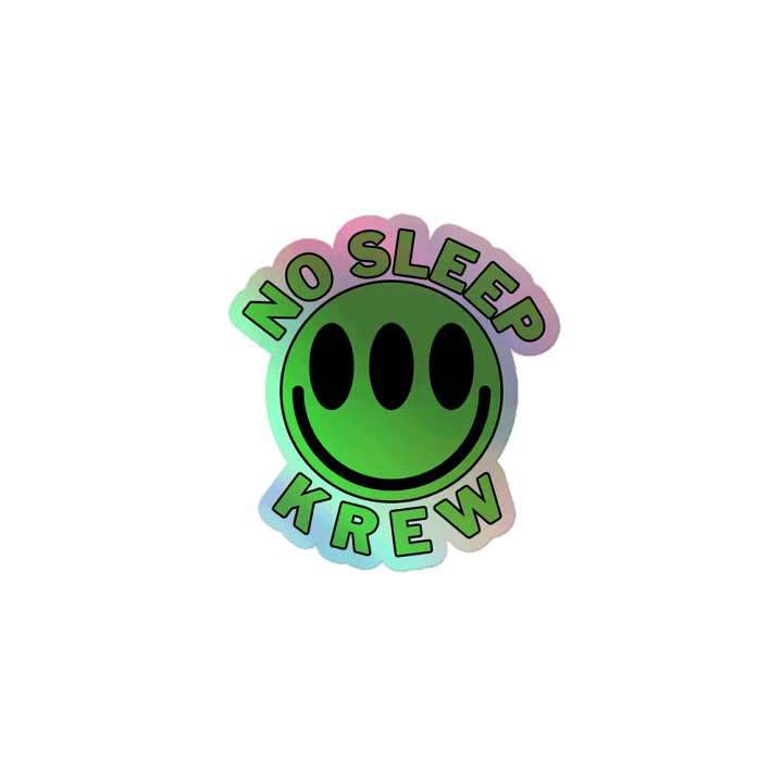 No Sleep Krew - Green Holographic Sticker product image (1)
