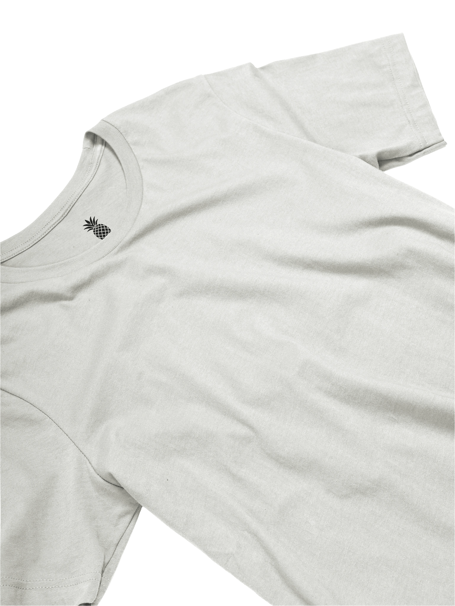 Lucky Pineapple Minimalist Sleeve Solid Color Unisex T-Shirt (White, Nude, & Soft Gray Colors) product image (3)