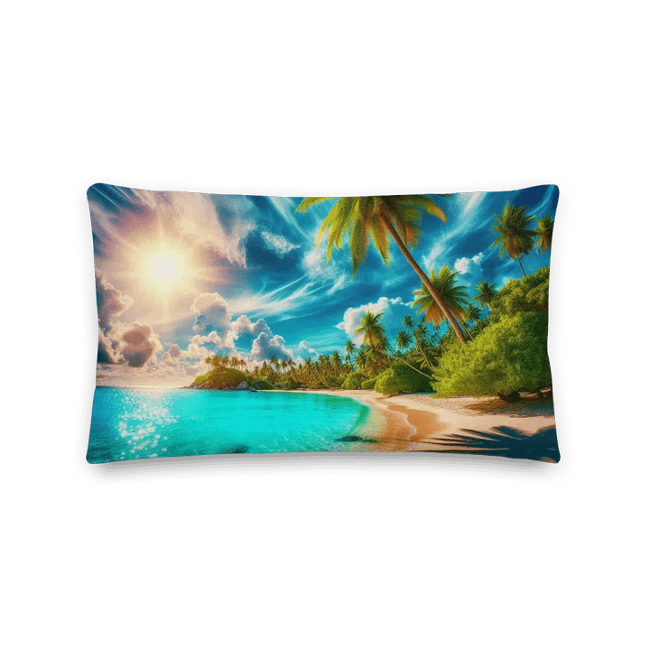 Tropical Paradise Premium Pillow |AI Design product image (2)