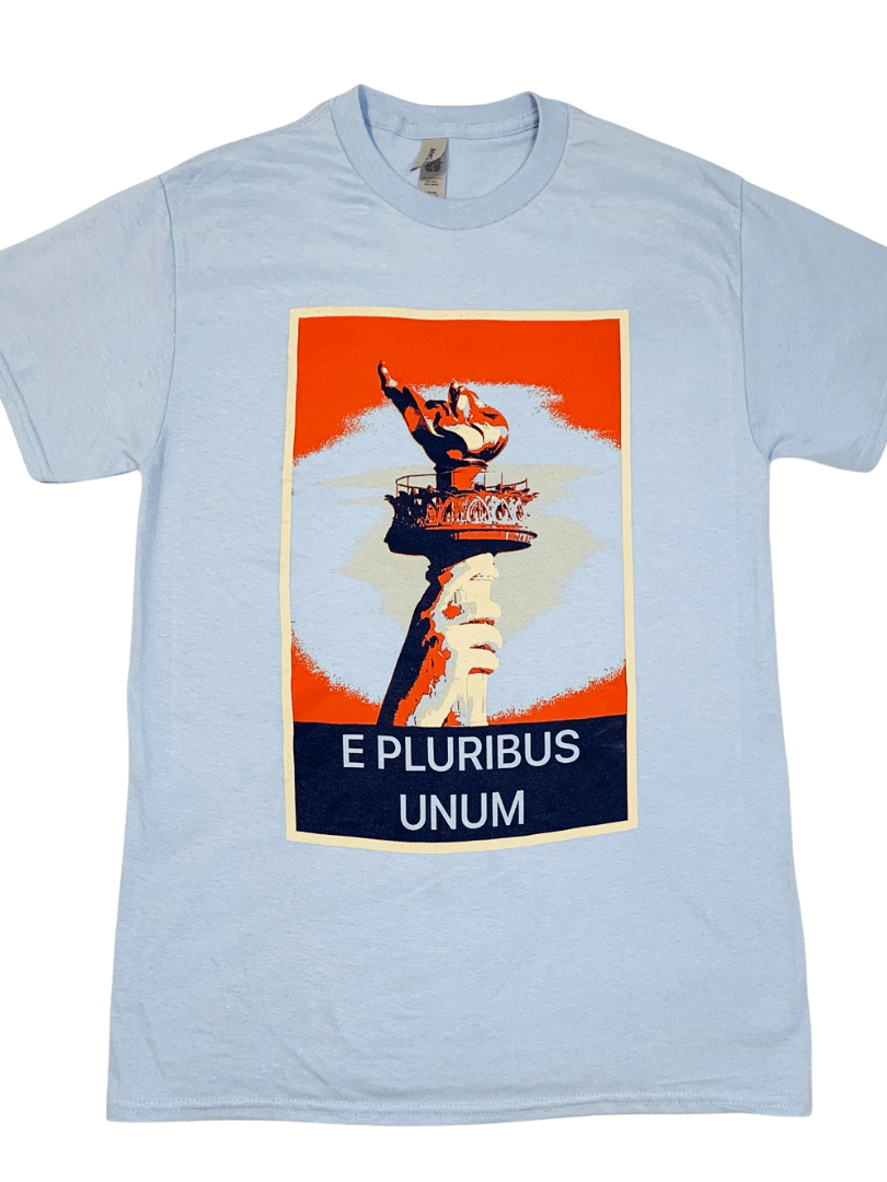 E Pluribus Unum 100% Cotton Patriotic T-Shirt Nonpartisan Blue product image (3)
