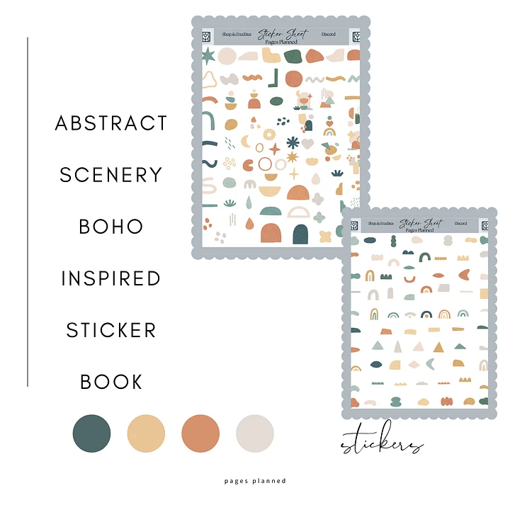 Abstract Scenery Boho Decorative Sticker Bundle for GoodNotes product image (1)