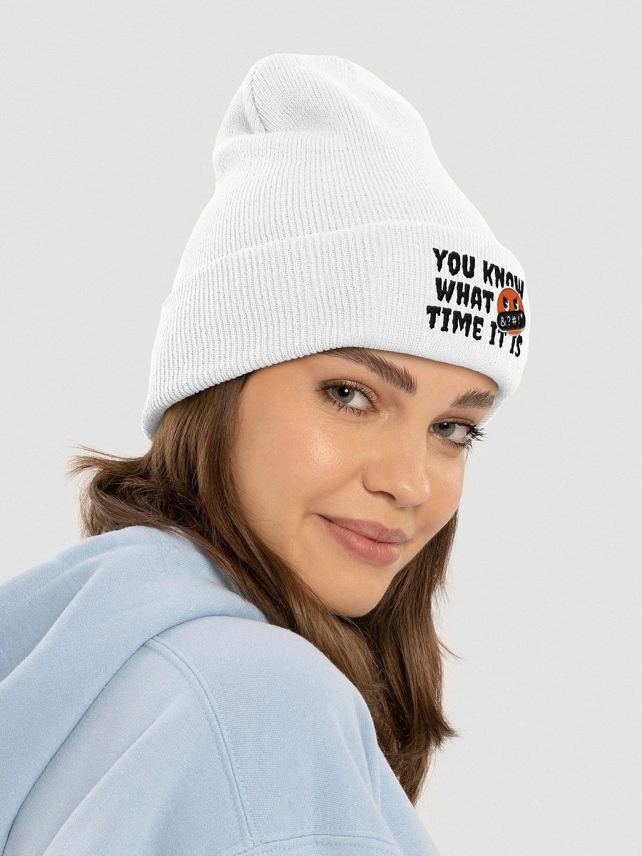 Screaming My Head Off Beanie (White) product image (5)