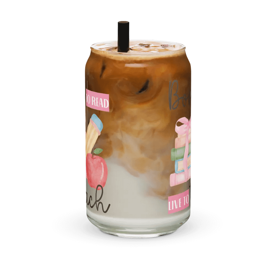 Ice Coffee Watercolor Glass Tumbler Gift For A Teacher product image (12)