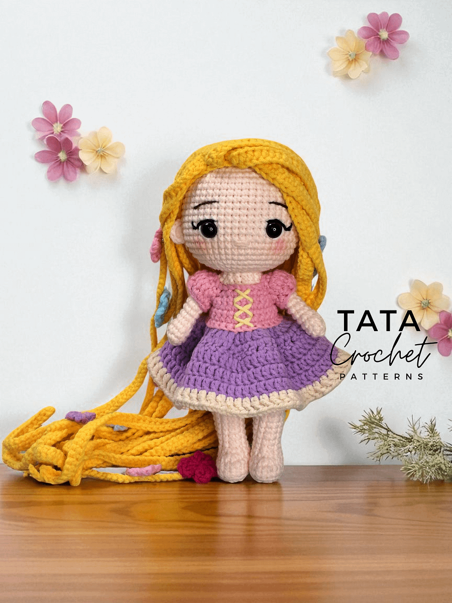 PDF -♡- Doll Dress Up & Transformation -♡- Rapunzel Disney Princess Amigurumi Crochet Pattern product image (6)