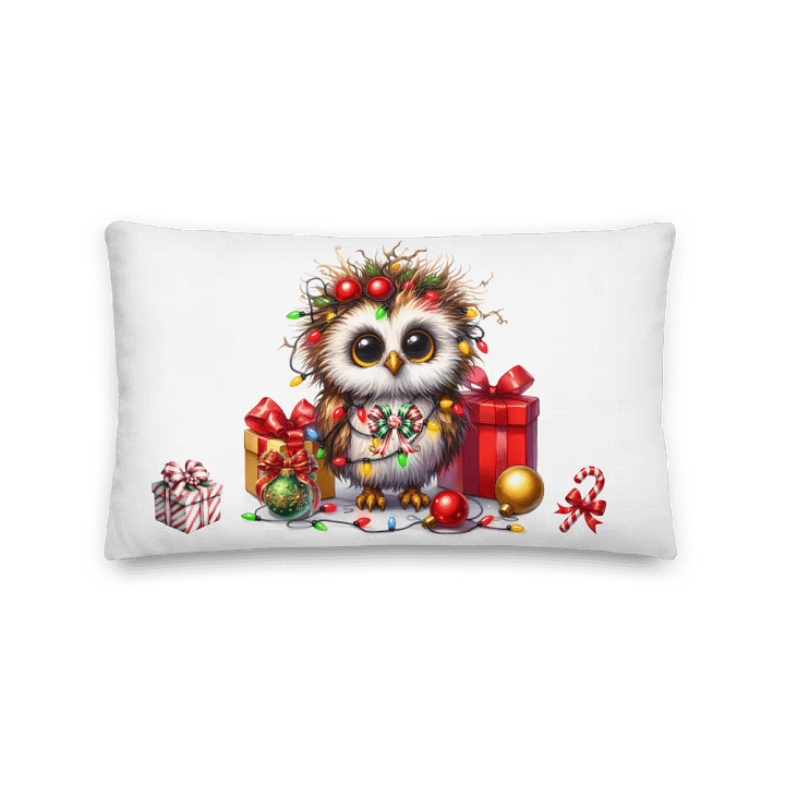 Christmas Pillow - Festive Baby Owl product image (1)