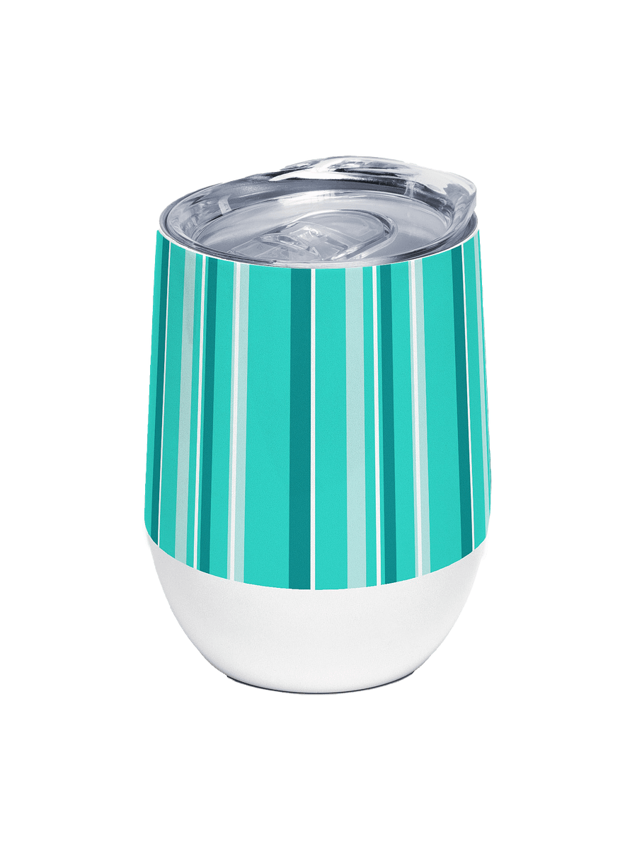 Party Time! Teal Stripe Wine Tumbler product image (1)