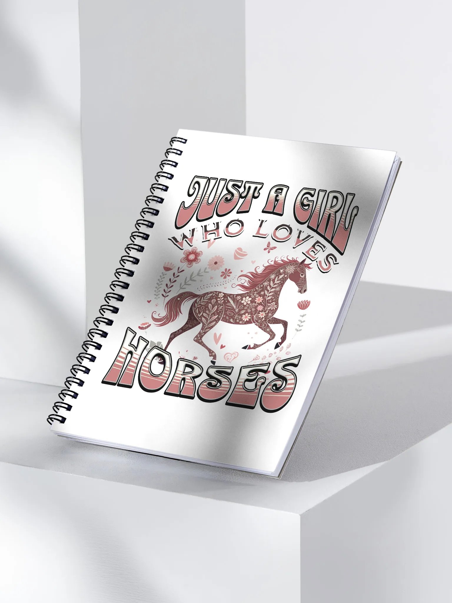 Just A Girl Who Loves Horses Floral Notebook product image (3)
