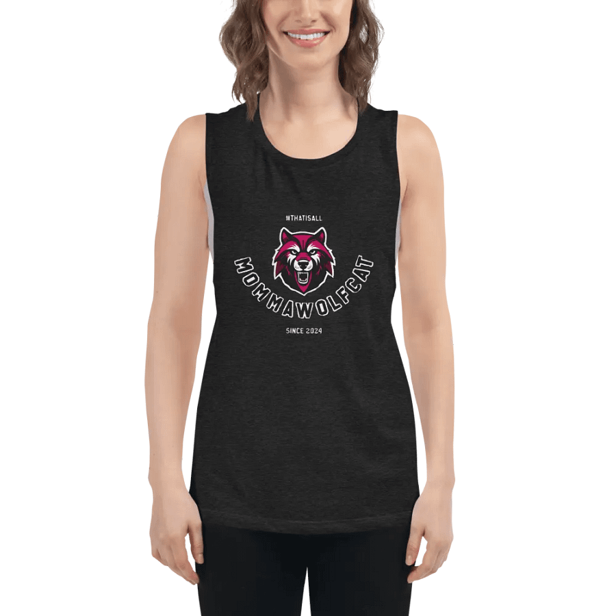 MOMMAWOLFCAT Logo Women's Muscle Tank product image (5)