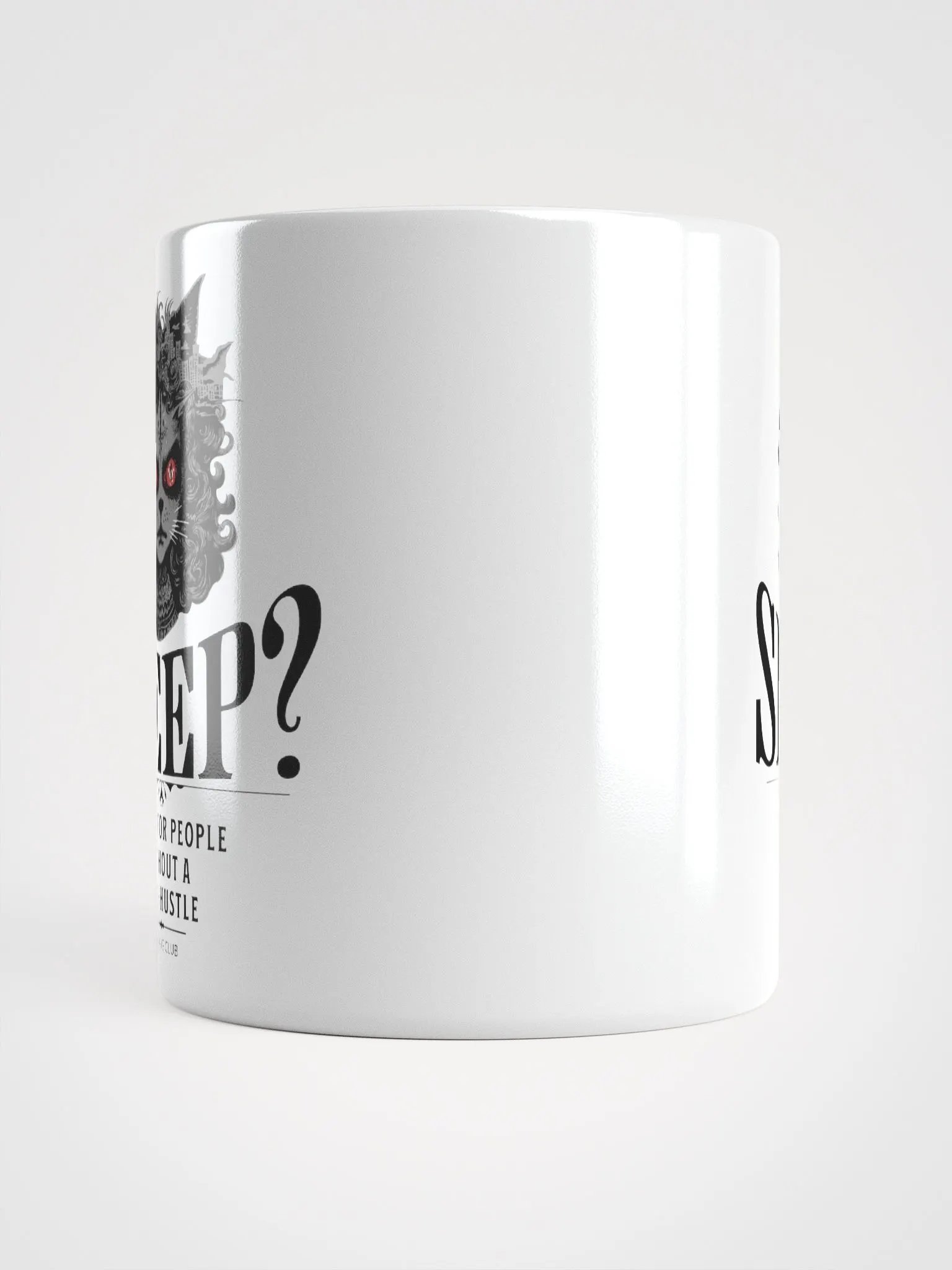 Sleepless Hustle: Intense Cat Eyes Mug product image (5)